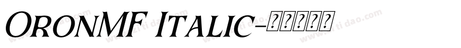 OronMF Italic字体转换